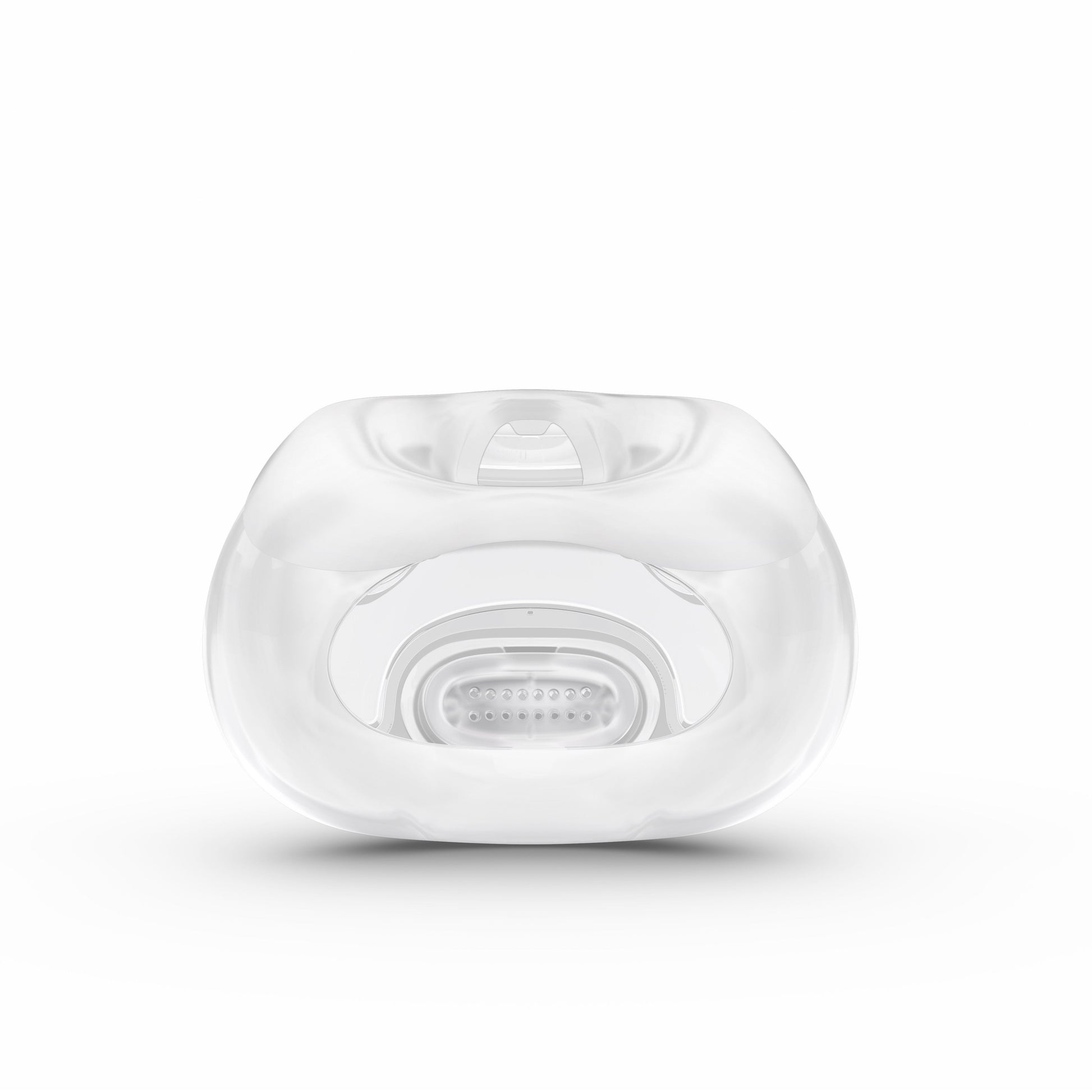 Back view of the ResMed AirFit F30i cushion highlighting the inner seal and connection point to the mask frame.