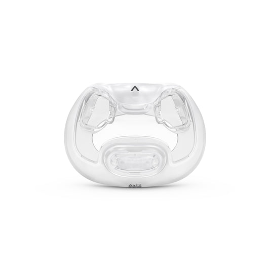Front view of the ResMed AirFit F30i cushion showing the nasal and oral interface design.